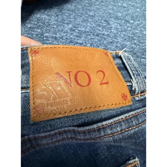 evisu jeans women’s patchwork embroidered skinny stretch sz 27 - Picture 11 of 16